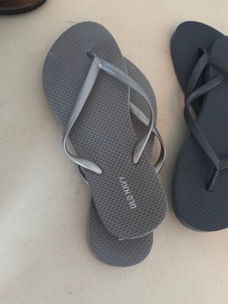 Gray Flip Flops