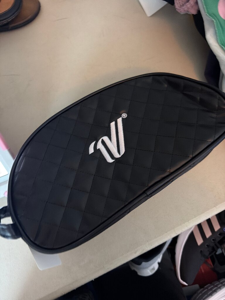 Quilted Black Cosmetic Bag