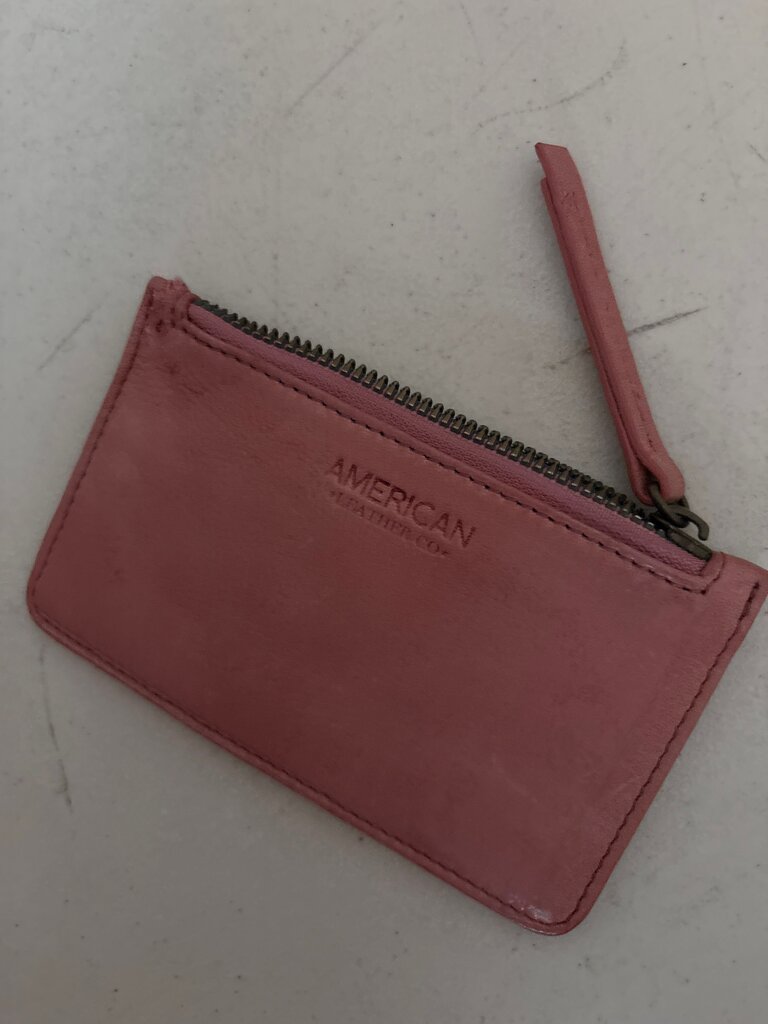 American Leather Co. Pink Zip Wallet