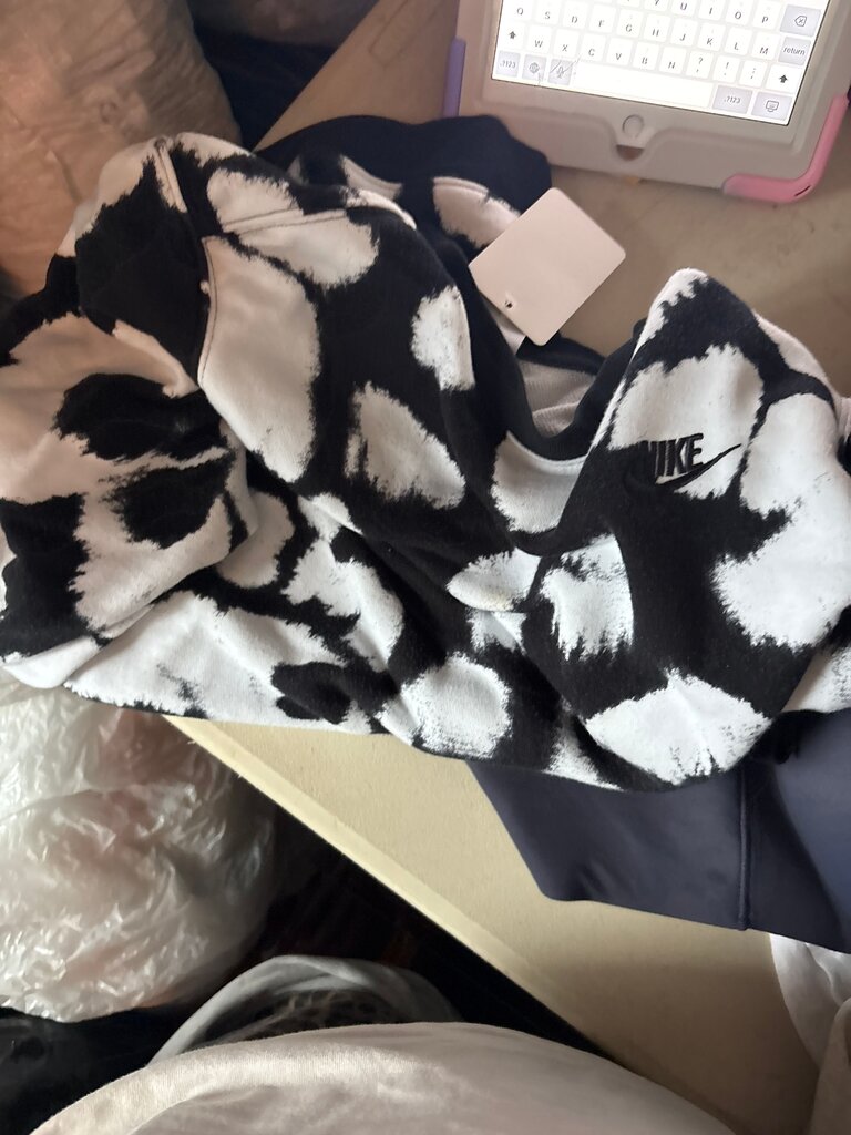 Nike Women's Black and White Cow Print Leggings