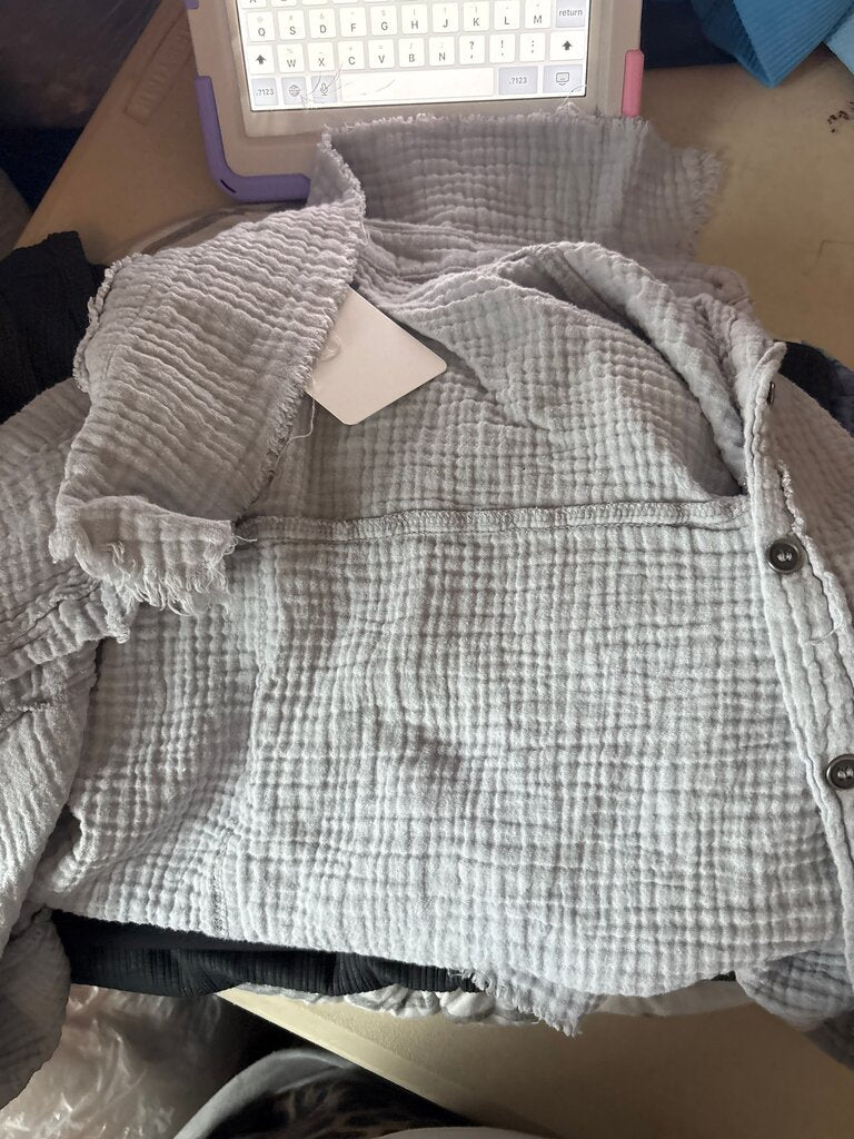 Light Gray Textured Top