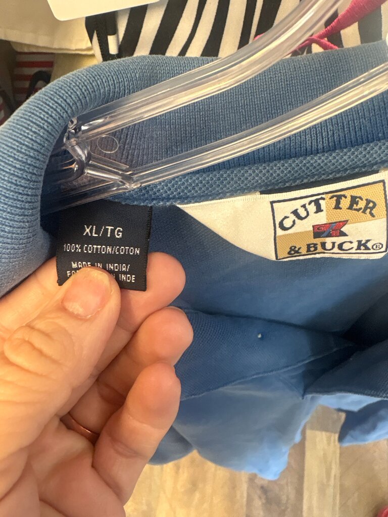 Cutter & Buck Men's Blue Polo Shirt