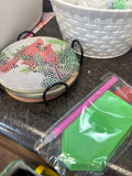 Cardinal Bird Coasters Set
