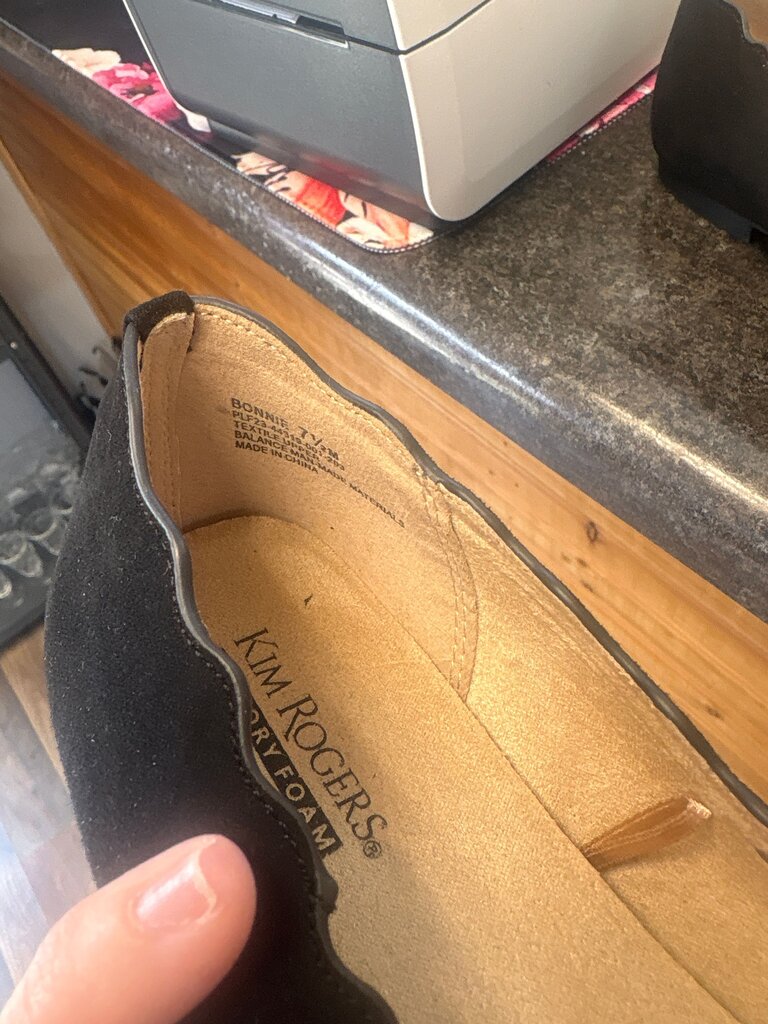 Kim Rogers Black Memory Foam Flats