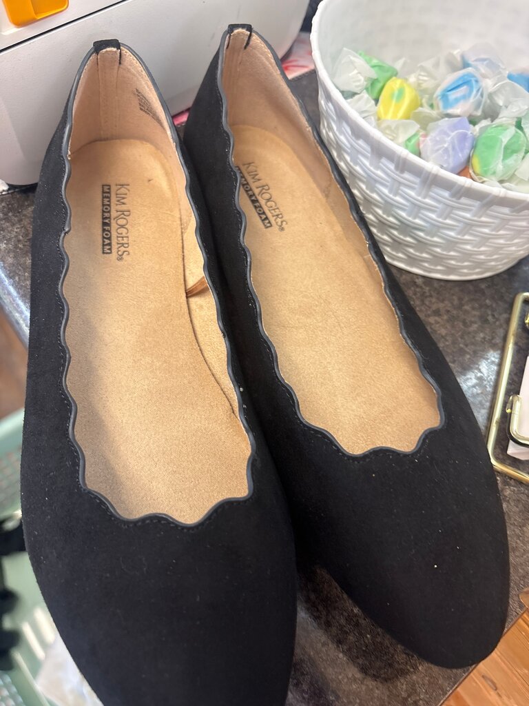 Kim Rogers Black Memory Foam Flats