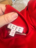 TCEC Red Ribbed Top