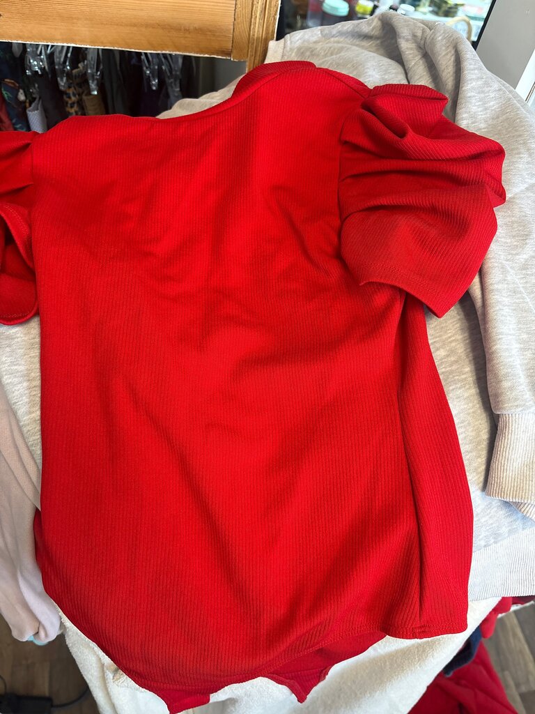 TCEC Red Ribbed Top
