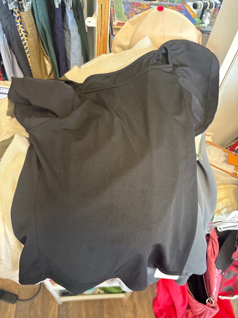 Black Ruffled Blouse