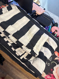 Full Black and White Striped Fabric