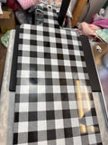Robert Stanley Black and White Checkered Cutting Board