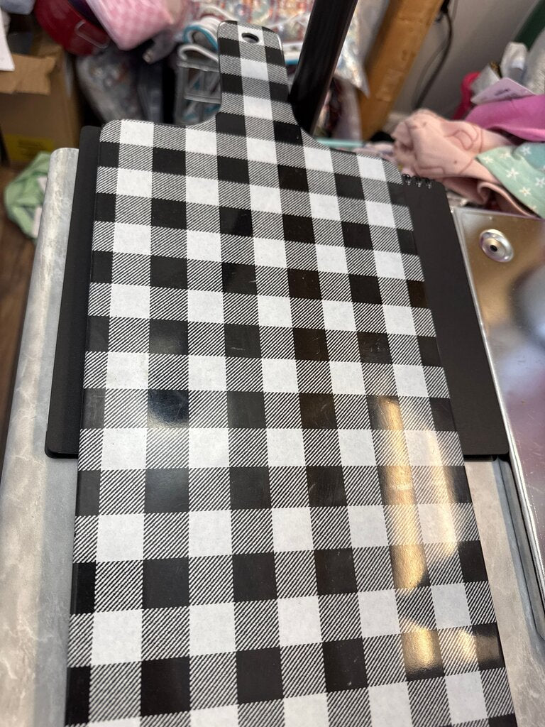 Robert Stanley Black and White Checkered Cutting Board