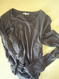 Sundry Women's Long Sleeve Black Top