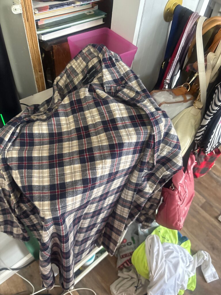 Men's Plaid Long Sleeve Button-Up Shirt