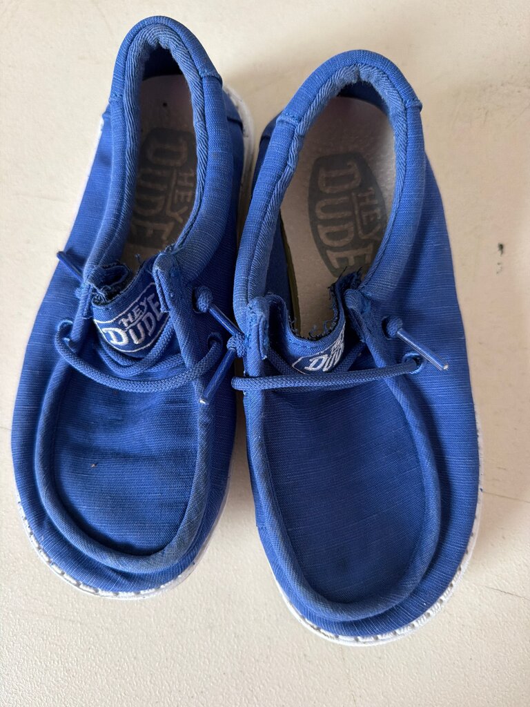 Hey Dude Wally Youth Blue Shoes