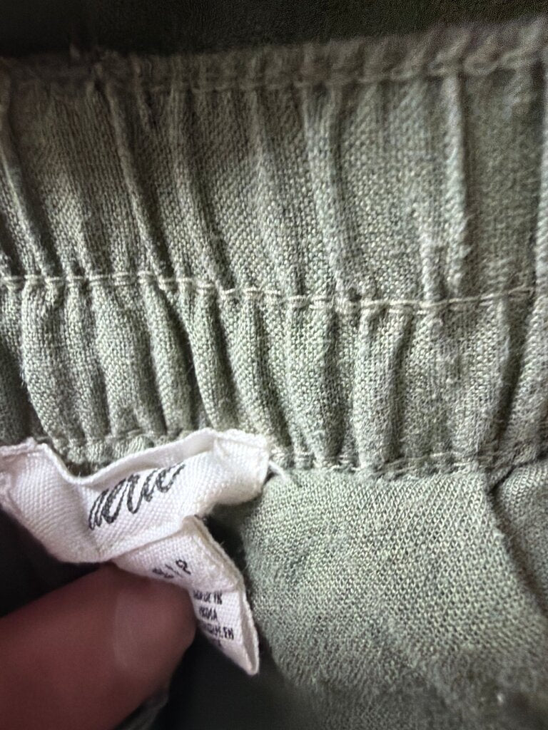Green Linen Pants