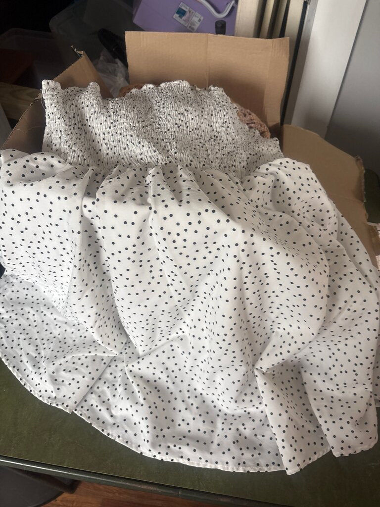 SHEIN Curve Plus Size Polka Dot Dress