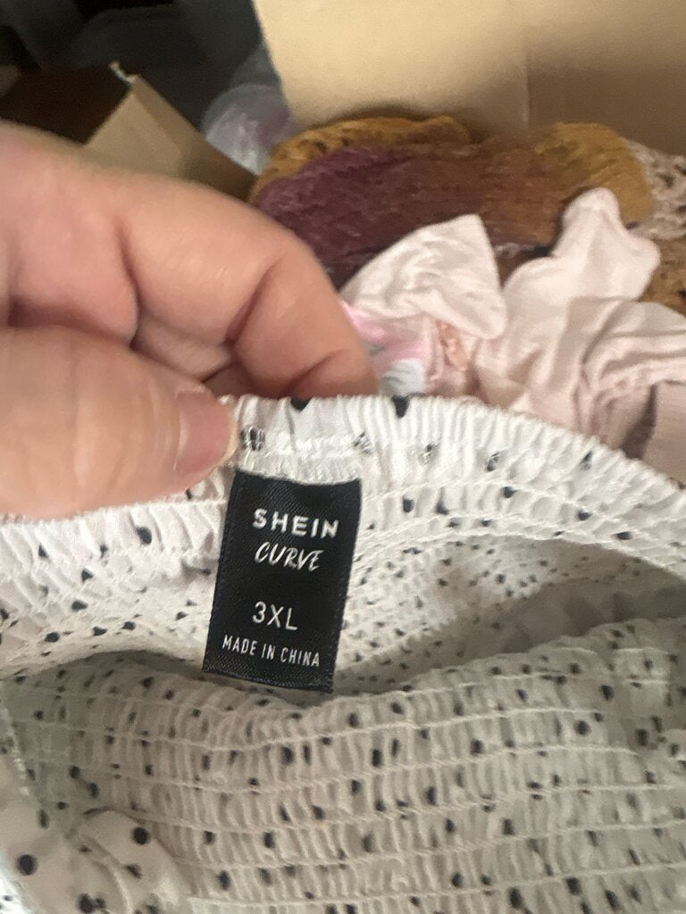 SHEIN Curve Plus Size Polka Dot Dress