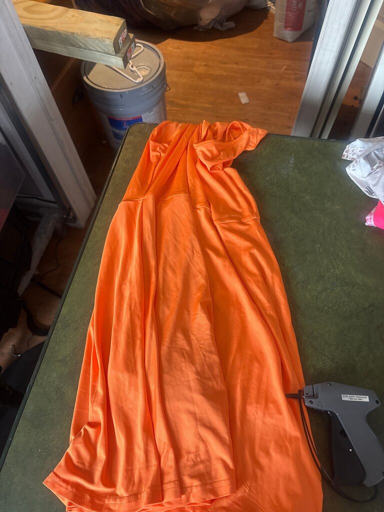 Orange Short Sleeve Dress