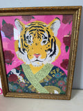 Colorful Framed Tiger Art Print