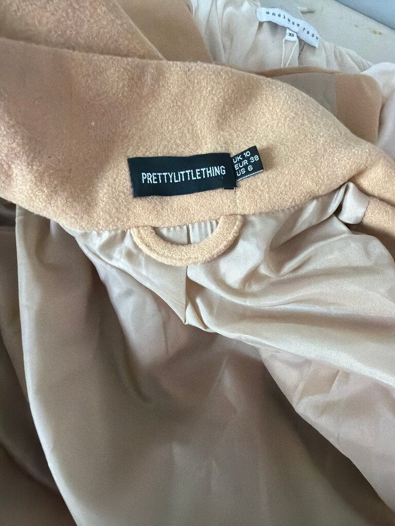 PrettyLittleThing Satin Cream Dress