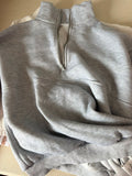 SHEIN Gray Half-Zip Fleece Pullover