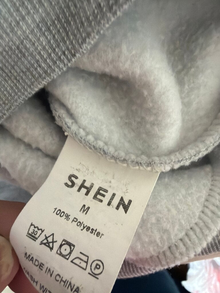 SHEIN Gray Half-Zip Fleece Pullover
