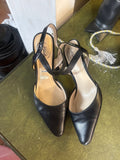 Women's Black Heeled Mules