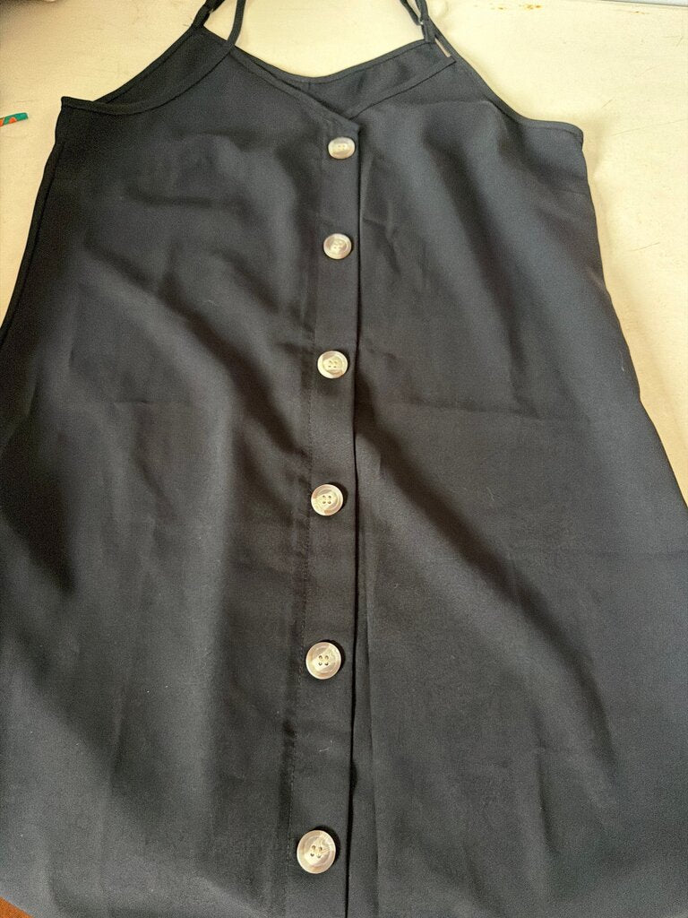 Black Button-Front Dress