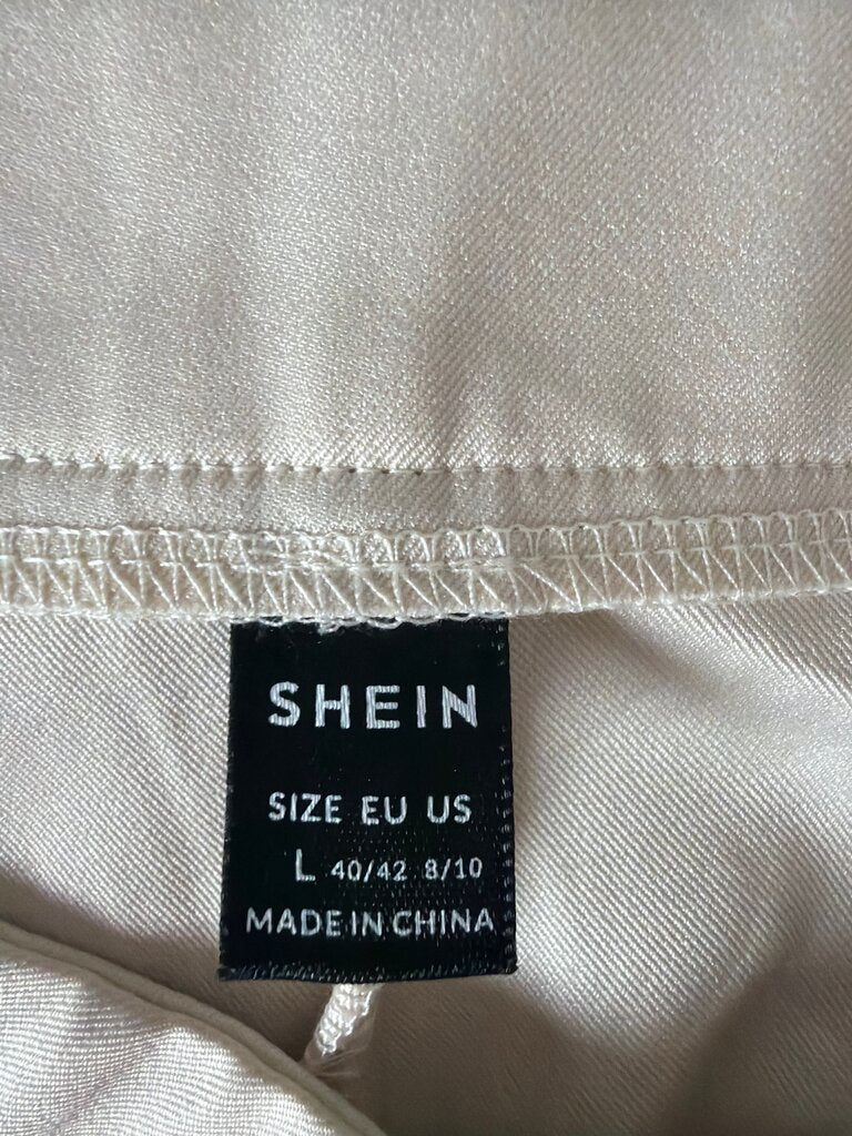 SHEIN Cream High-Waisted Shorts
