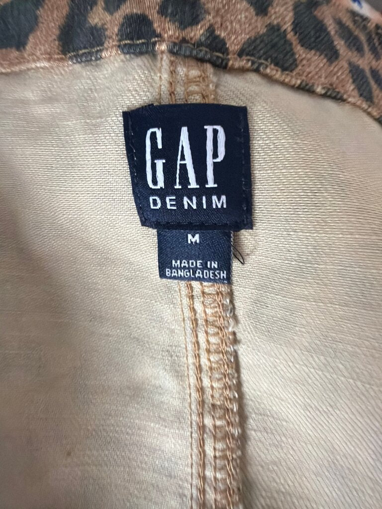 GAP Denim Leopard Print Dress