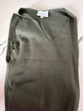 Pink Rose Olive Green Sweater