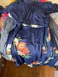 Floral Print Navy Maxi Dress