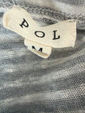 POL Striped Button-Up Top