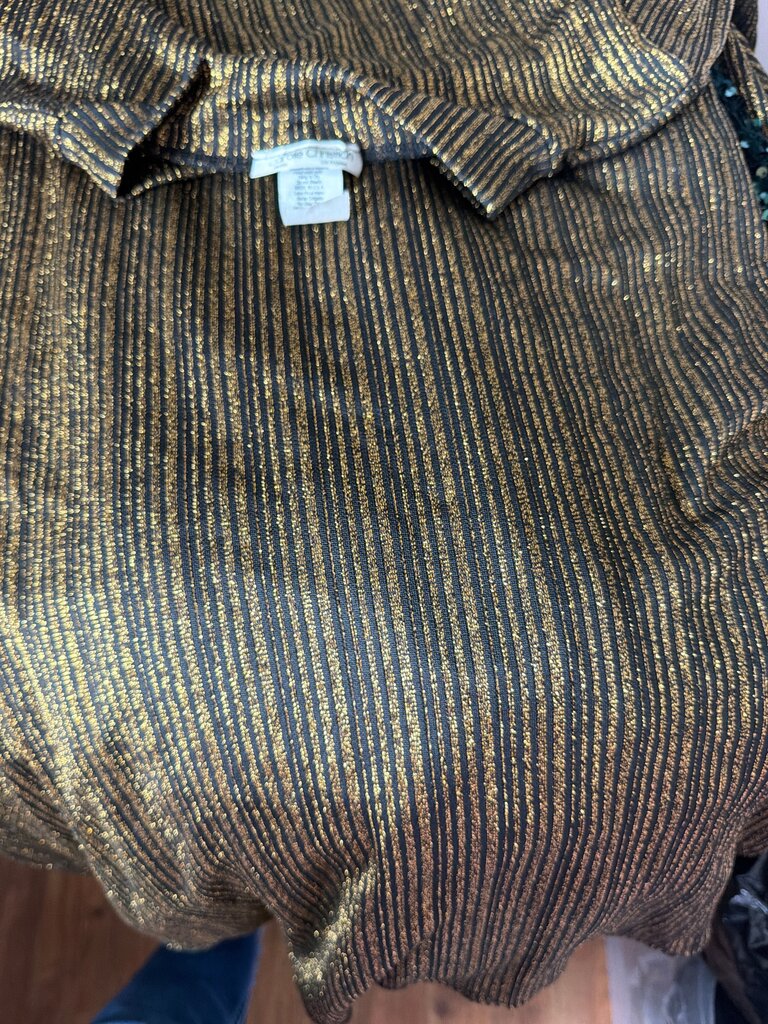 Carole Christion Black and Gold Striped Top