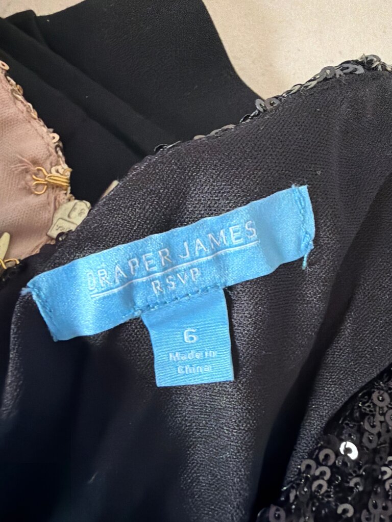 Draper James Black Sequin Dress