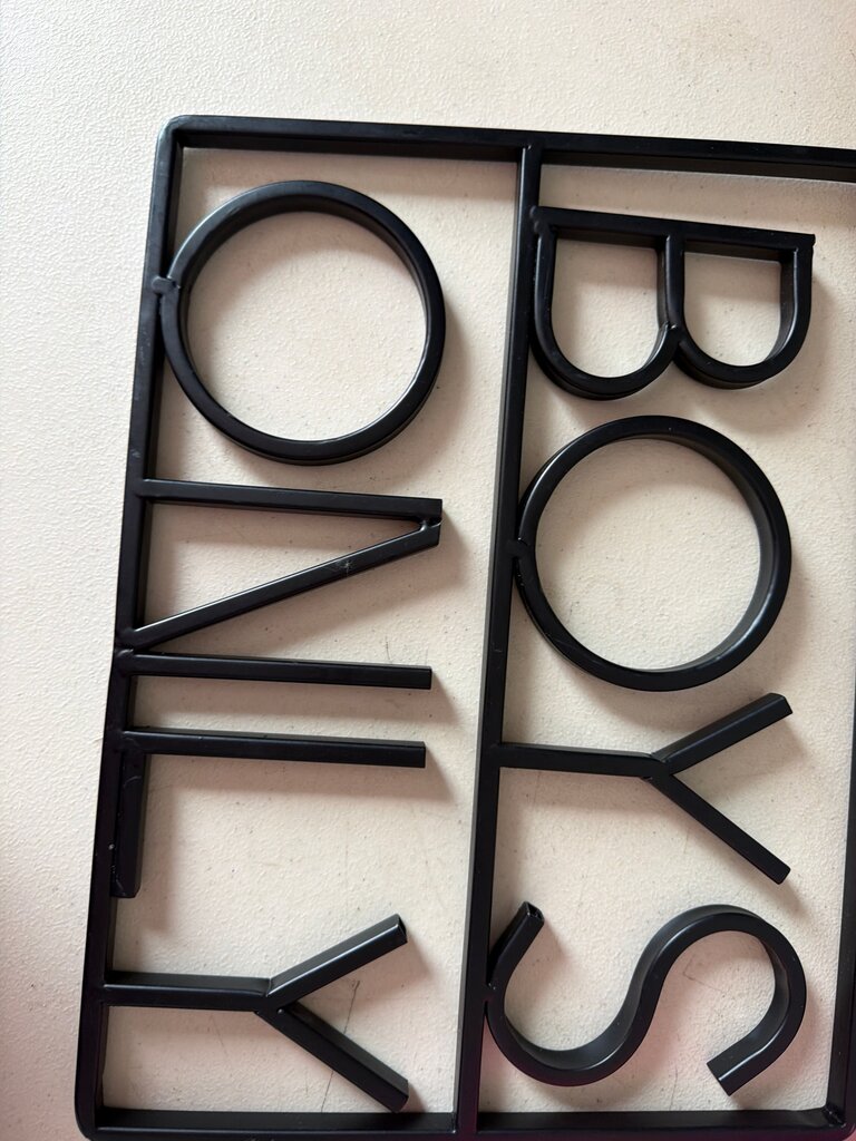 Only Boys Wall Decor Sign