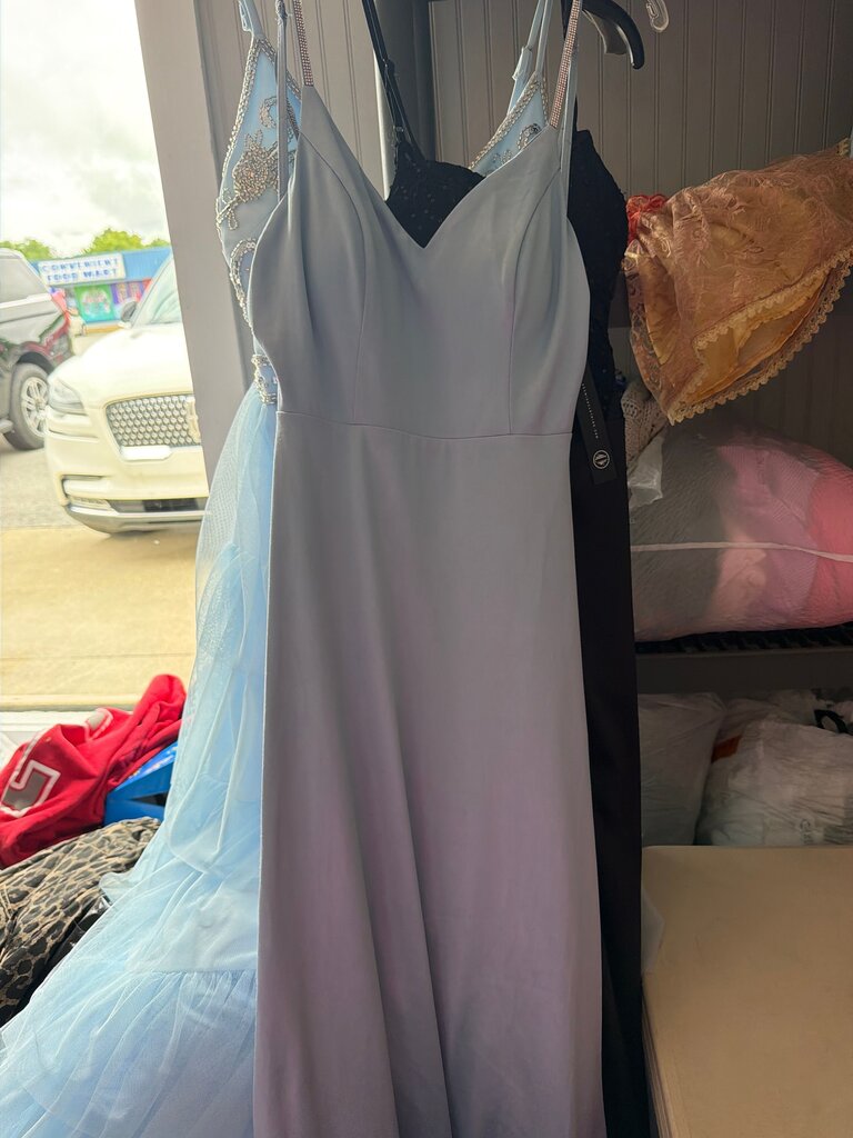 Light Blue Dress with Sparkling Straps