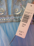 Silver Blue Embroidered Dress