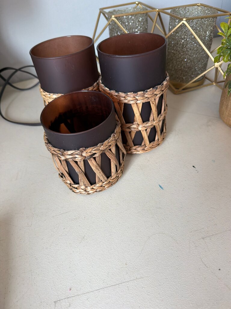 Set of Three Decorative Plant Holders