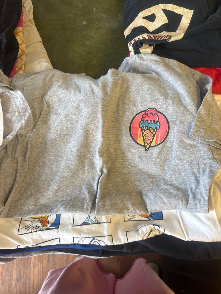 Gray Ice Cream Graphic Tee