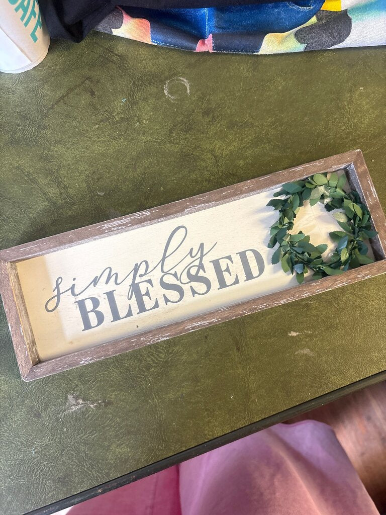 Simply Blessed Decorative Wall Sign