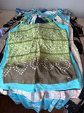 Green and Brown Patterned Tank Top