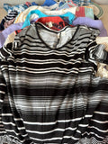 Black and White Striped Top