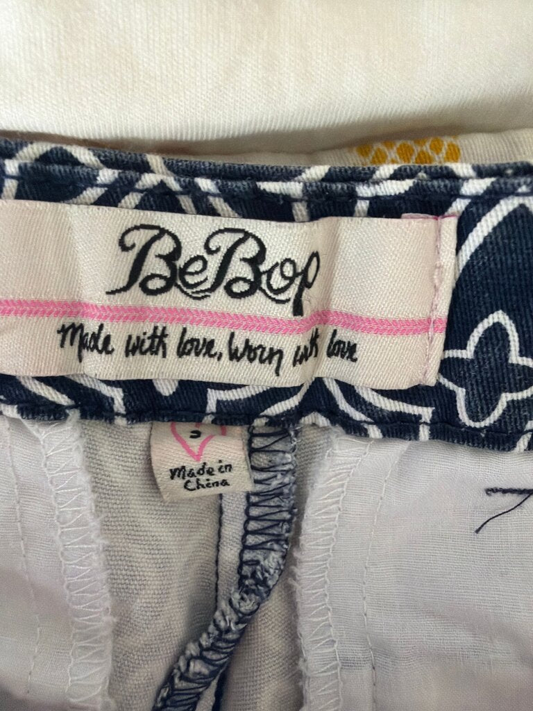 BeBop Women's Navy Floral Print Shorts