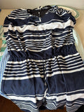 Navy and White Striped Dress