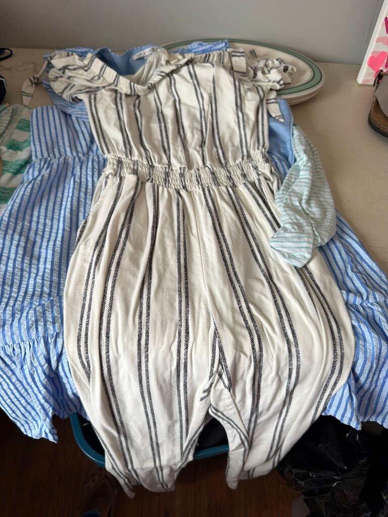 Girls' Striped Romper by Red Heart