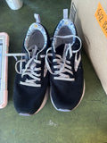 Black Athletic Shoes with Floral Lining