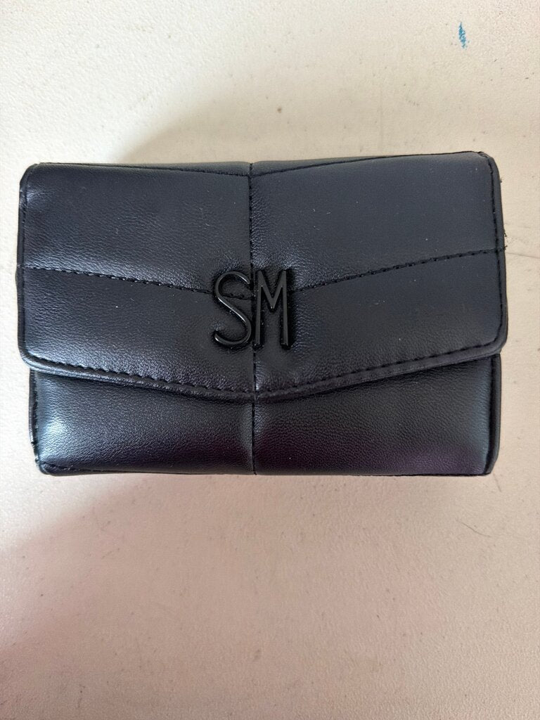 Stylish Black Wallet with Initials