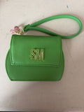 Green Mini Handbag with Gold Initials