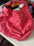 Red Floral Print Tote Bag
